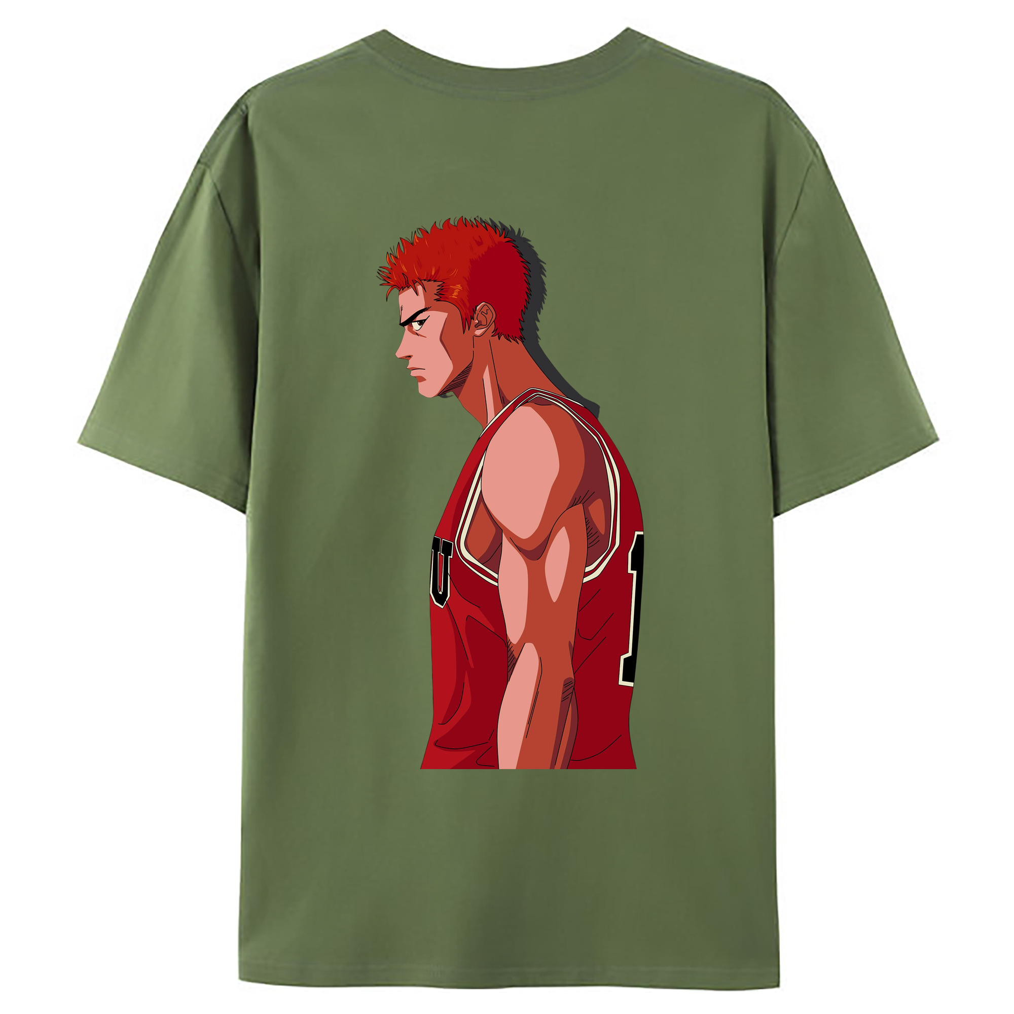 （画像用） SLAM DUNK／スラムダンク 綿100％ メンズ半袖Tシャツ（バックプリント） 通気性
